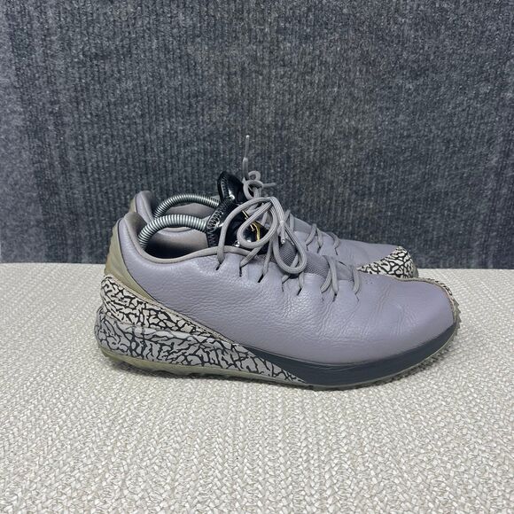 Nike Air Jordan ADG Spikeless Golf Shoes Gunsmoke Black Metallic 9.5 AR7995-003